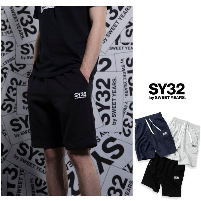 SY32 by SWEET YEARS 13066（TNS1719) BASIC SWEAT SHORT PANTS ロゴ スウェットショート パンツ color:BLACK(ブラック) GREY(グレー) NAVY(ネイビー)｜angland｜08