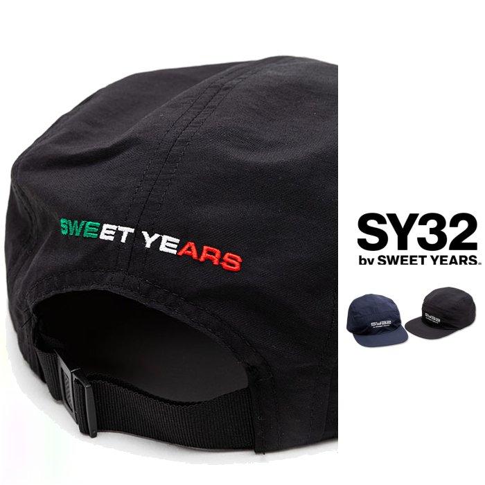 SY32 by SWEET YEARS 13532 LOGO NYLON JET CAP ナイロン ロゴ