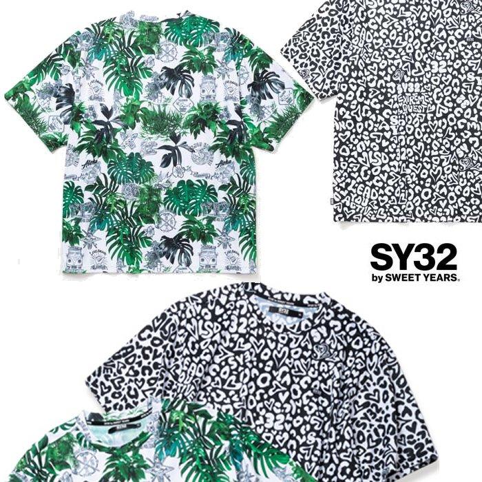 SY32 by SWEET YEARS 14351 GRAPHIC PATTERN TEE グラフィック Tシャツ Color:REEF(リーフ) LEOPARD(レオパード)｜angland｜02