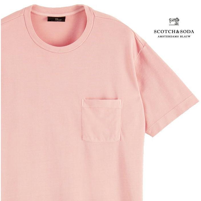 SCOTCH＆SODA(スコッチ&ソーダ) 胸ポケット Tシャツ Color:Wild Pink(ピンク)｜angland｜05
