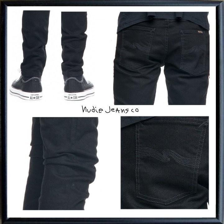 Nudie Jeans(ヌーディージーンズ) Tight Terry  スキニー レングスL30 ストレッチデニム color：DEEP BLACK(ブラック）｜angland｜03