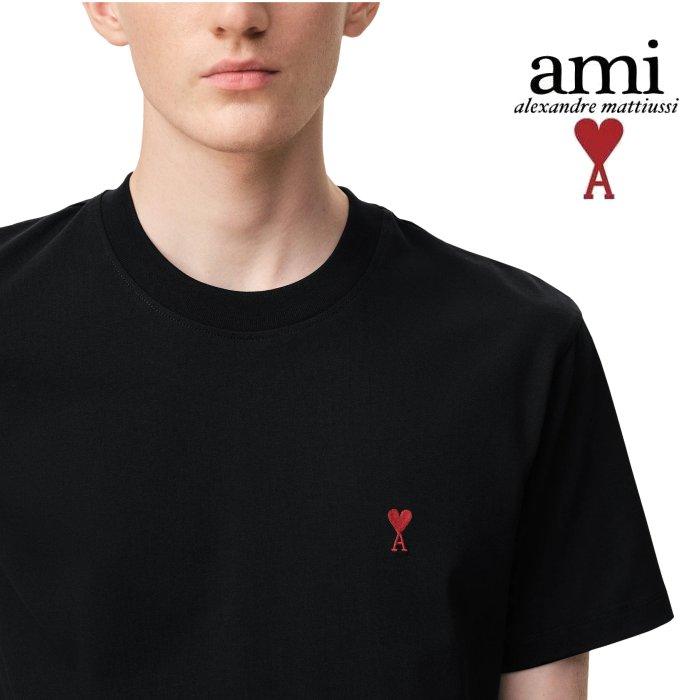 ami paris Tシャツ 赤いハート刺繍 MAISON HONORE（メゾンオノレ） AMI Paris（アミ・パリス）UNISEX『AMI