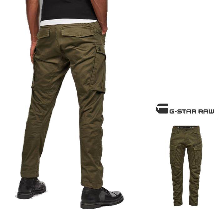 G-STAR RAW(ジースターロー) Rovic Zip 3D Straight Tapered Pant 3Dストレート テーパード カーゴパンツ color：Dark Bronze Green(ダークブロンズ・グリーン)｜angland｜02