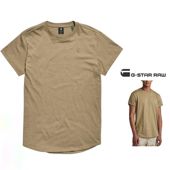 G-STAR RAW(ジースターロウ) Lash T-Shirt 胸ワンポイント 半袖Tシャツ color：BEIGE HETHE(カーキ・ベージュヘザー)｜angland｜05