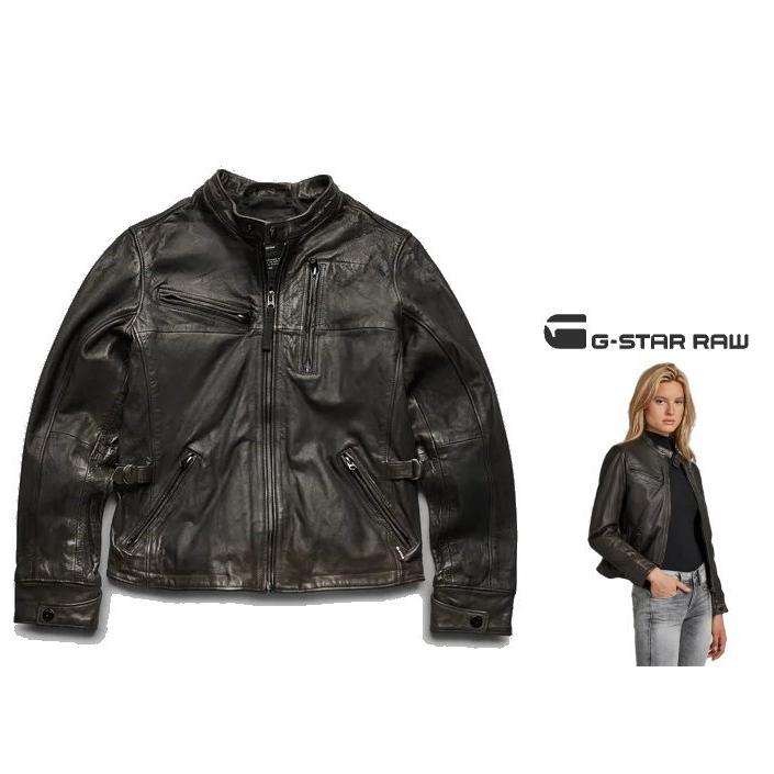 G STAR RAW ジースターロウ　黒 ライダースジャケット G-STAR RAW G-STAR RAW(ジースターロー) レザー ライダース ジャケット