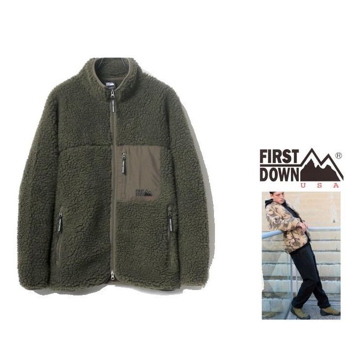 FIRST DOWN DOWN(ファーストダウン) TUMBLING BOA BLOUSON ボア ジップ 
