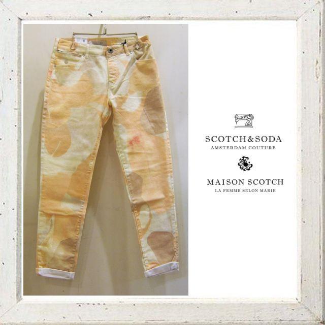 MAISON SCOTCH 花柄 綿パンツ　Color：ORANGE(オレンジ)