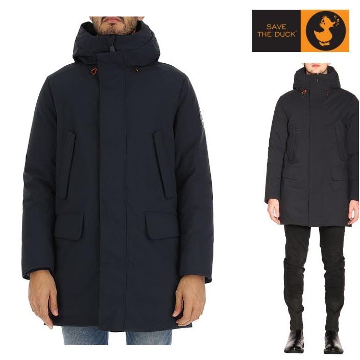 SAVE THE DUCK (セイブザダック) P4532 M-SMEG ナイロン キルティング ハーフコート Color:1182 Shark Grey(シャーク グレー)|angland|06