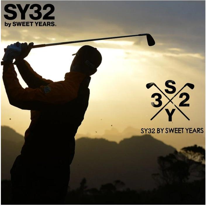 SY32 by SWEET YEARS★GOLF SYG-23ABS28 Carvico SPIDER MESH MOCK ロゴ マイクロメッシュ モックネックTシャツ color:WHITE(ホワイト) BLACK(ブラック)｜angland｜08