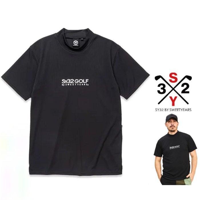 【SY32 SWEET YEARS】レディース モックネックシャツ M ブラック ◇NEW◇ レディースゴルフウェア モックネック SY32 by sweet