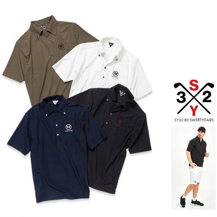 SY32 by SWEET YEARS★GOLF SYG-24SUM-08 マイクロ ピケ 半袖 スキッパーポロシャツ Color:BLACK(ブラック) WHITE(ホワイト) NAVY(ネイビー) KHAKI(カーキ)｜angland｜07