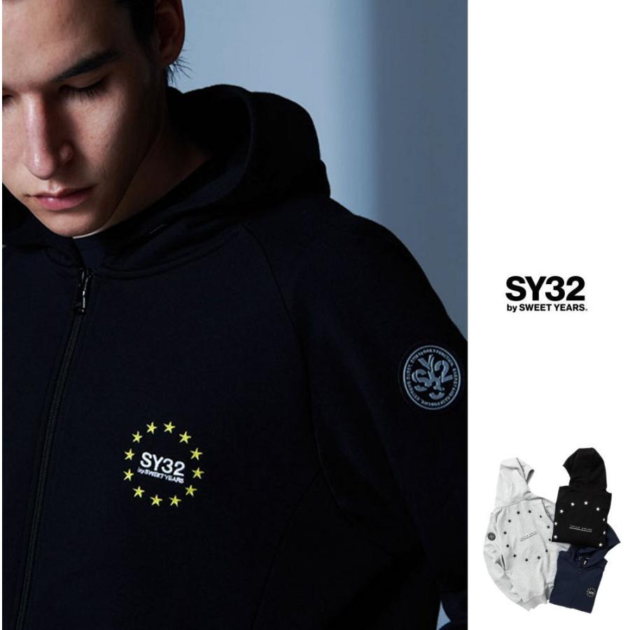 SY32 by SWEET YEARS TNS1715 WORLD STAR ZIP HOODIE ワールドスター ZIPパーカー color:NAVY(ネイビー)｜angland｜03