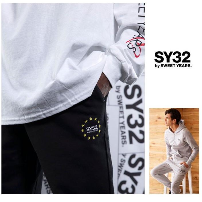 SY32 by SWEET YEARS　TNS1717 WORLD STAR SWEAT PANTS ロゴ スウェットパンツ color:HEATHER GRAY(グレー)｜angland｜04