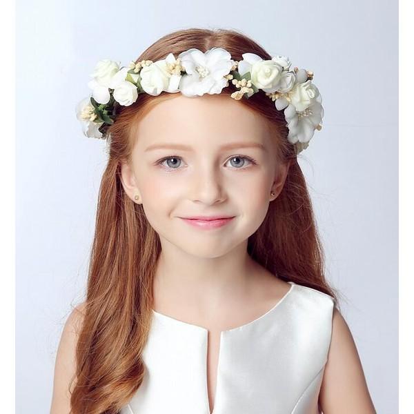子供花輪+腕輪 2点セット ドレス花冠 ヘアバンド ヘッドドレス フラワーガール ヘアアクセサリー ドレス髪飾り 結婚式 ピアノ発表会 パーディー :km41:Angel Baby 通販 薄紫 小さな ふわふわ フラワー ベビー ヘアバンド ヘッドドレス ヘアアクセ