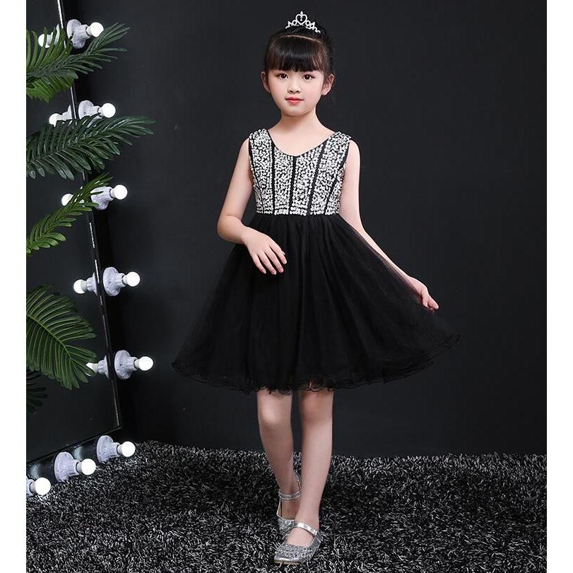 子供服 フォーマルピアノ発表会ドレス フォーマルドレス女の子ワンピースキッズ服 子どもドレス コンクール 演奏会 白黒 Magi618 Angel Baby 通販 Yahoo ショッピング