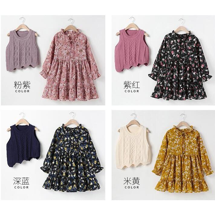 子供服 フォーマル発表会ドレス キッズ子どもワンピース 長袖ワンピ ピアノ 発表会 韓国子供服 卒園式 結婚式ワンピース ベスト２点セット Magi798 Angel Baby 通販 Yahoo ショッピング