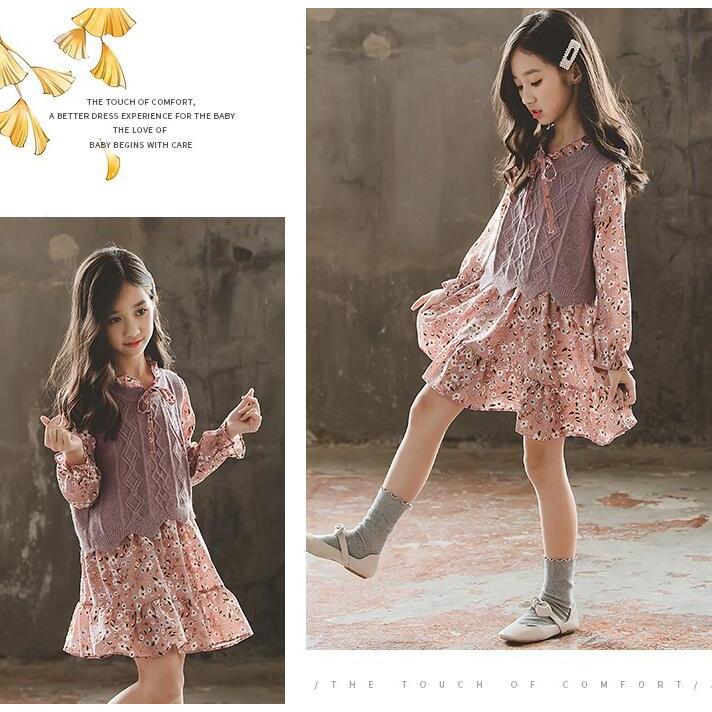 子供服 フォーマル発表会ドレス キッズ子どもワンピース 長袖ワンピ ピアノ 発表会 韓国子供服 卒園式 結婚式ワンピース ベスト２点セット Magi798 Angel Baby 通販 Yahoo ショッピング