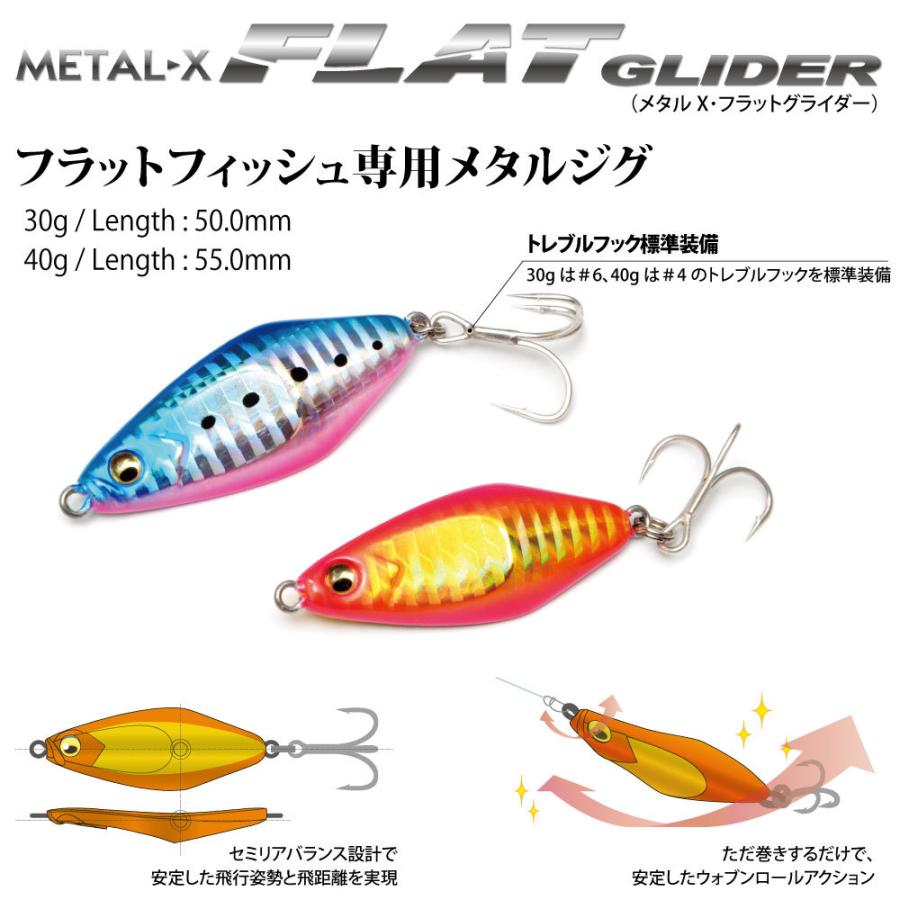 メガバス METAL-X FLAT GLIDER(メタルＸ フラットグライダー) 30g G アカキン [メール便]｜angle-webshop｜02