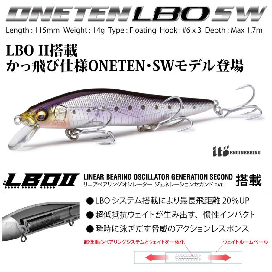 メガバス ONETEN LBO SW(ワンテンLBO SW) GG ボラ [メール便] : 釣具の