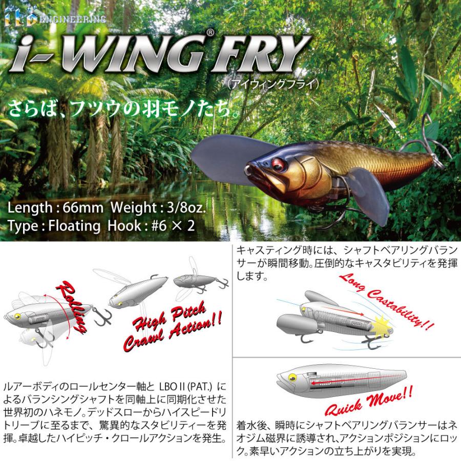 メガバス i-WING FRY(アイウィングフライ) ネロデイトナ [メール便