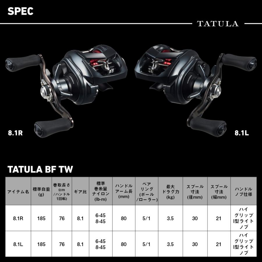 ダイワ ベイトリール 26タトゥーラ BF TW 8.1R [4][2026年新製品