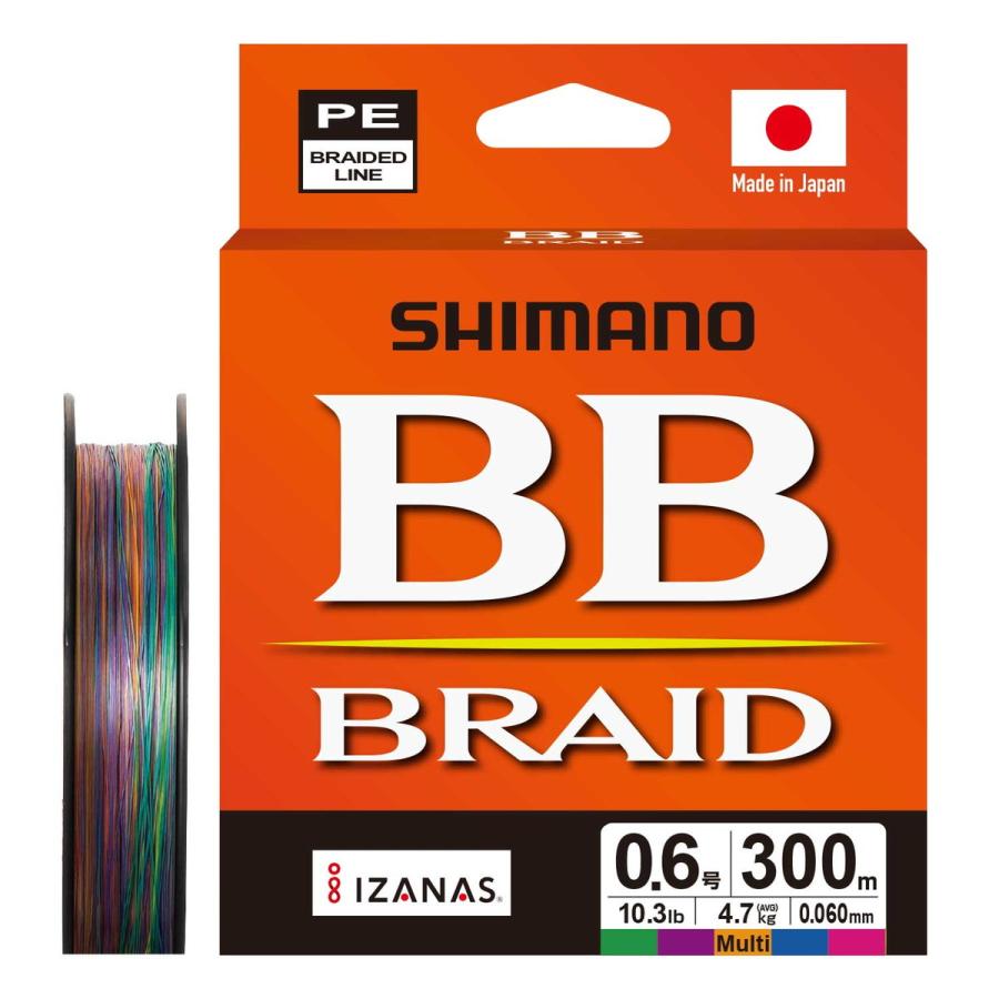 シマノ PEライン BBブレイド 300m LD-M74Y 0.6号 マルチカラー [メール
