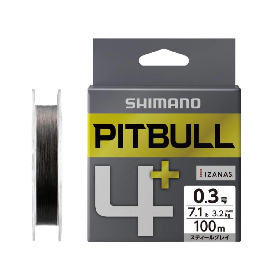 シマノ ピットブル 4+ LD-M44V 100m 0.3号 スティールグレイ [メール便
