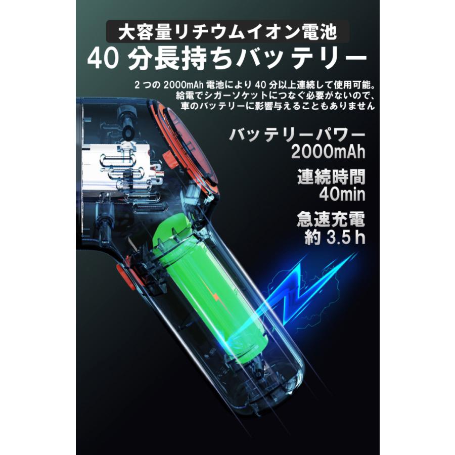 カークリーナー 強力 車内掃除機 ハンディクリーナー コードレス 充電式 軽量 フィルター2個付 | ブランド登録なし | 10