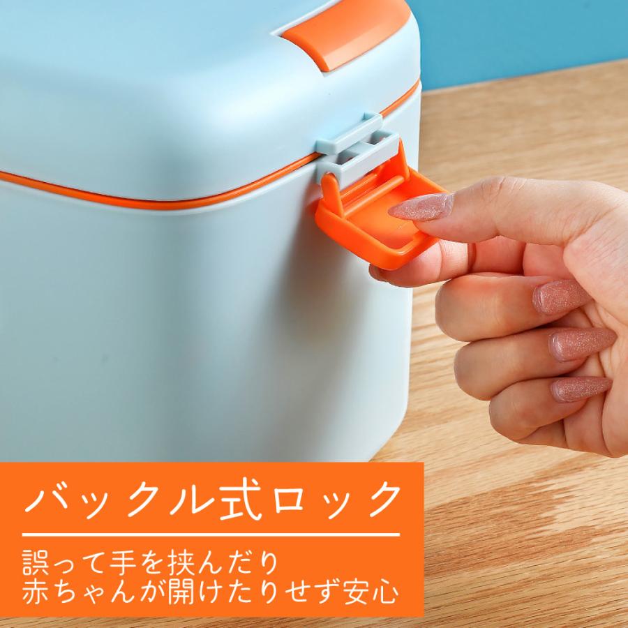 救急箱 薬箱 おしゃれ 北欧 かわいい 家庭用 収納 救急ボックス おすすめ 小物入れ 薬ケース プラスチック | ブランド登録なし | 09