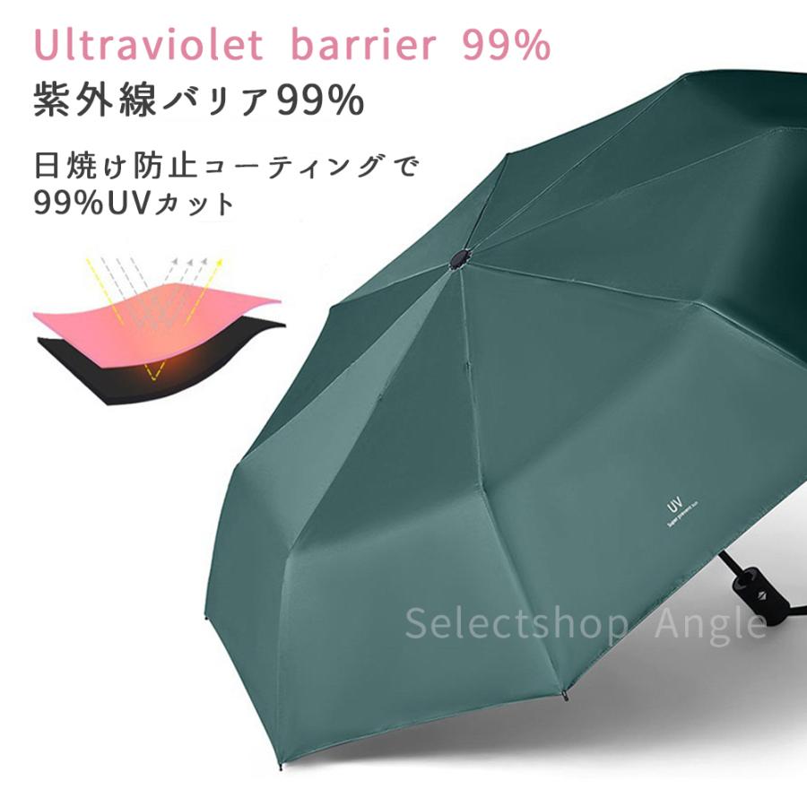 折りたたみ傘 自動開閉 日傘 折りたたみ 傘 レディース メンズ 雨傘 晴雨兼用 ワンタッチ UVカット｜angle85｜13