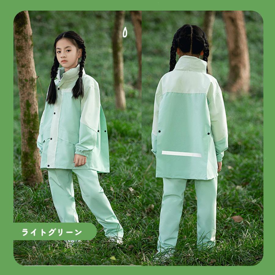 レインコート レインスーツ キッズ 上下 カッパ 子供 130 140 150 160 通学 林間学校 男の子 女の子 キャンプ 遠足 | ブランド登録なし | 15