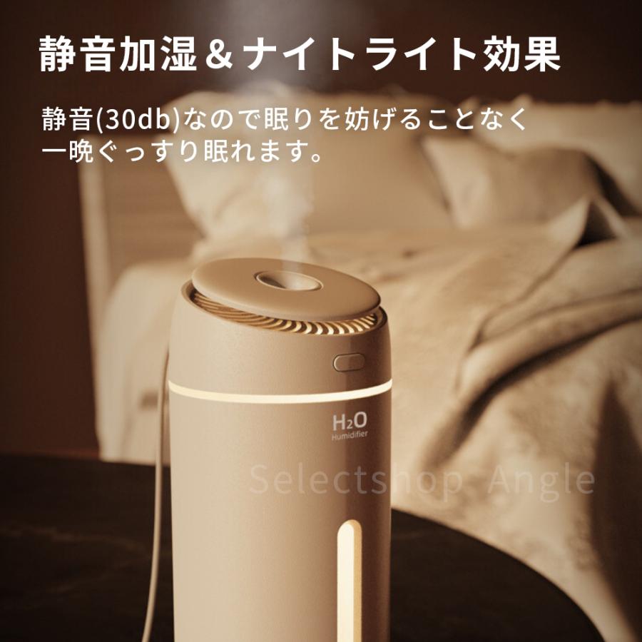 加湿器 卓上 超音波式 usb 卓上加湿器 コードレス 机 寝室 車 小さい LEDライト 静音 おしゃれ | ブランド登録なし | 12