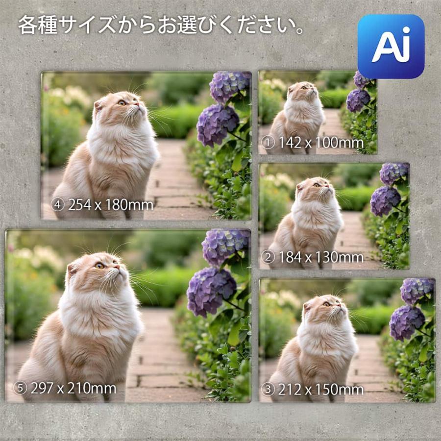 AI機能搭載で自分で作れる アクリルフォト スタンド （長方形） 壁掛け