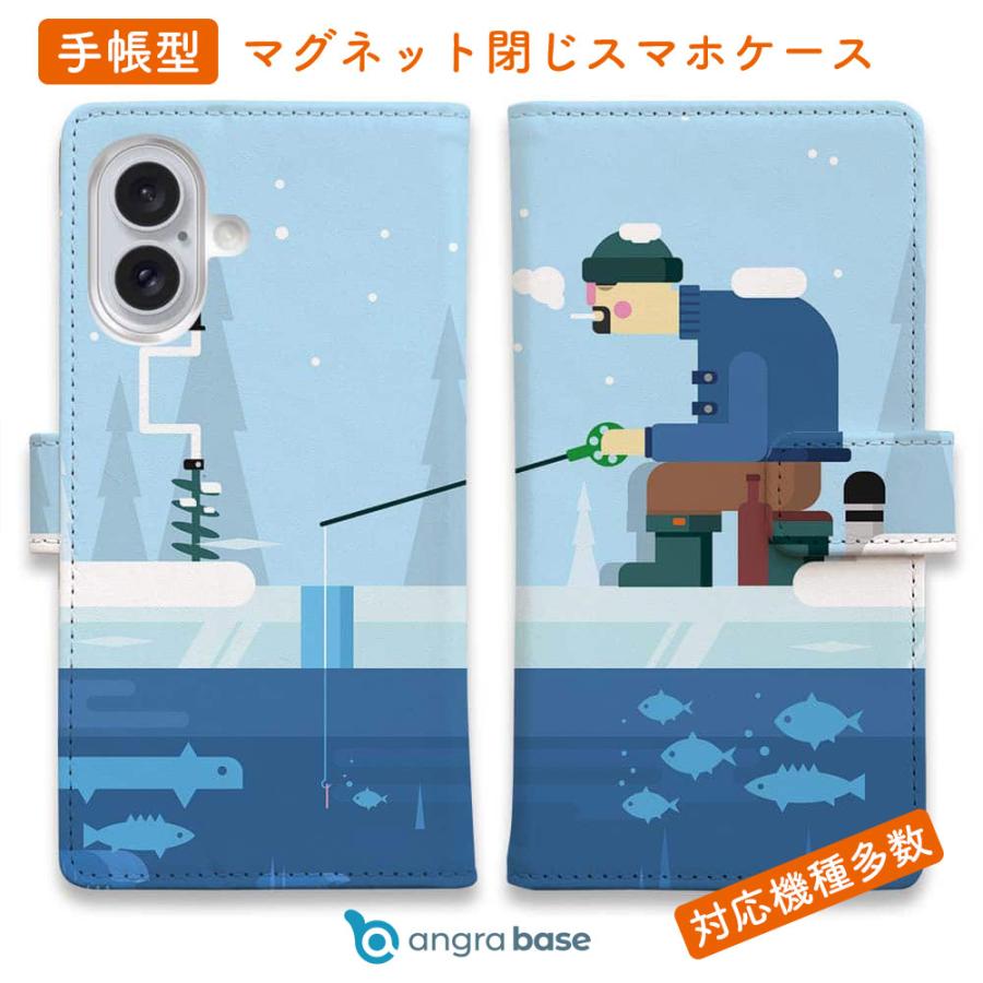 スマホケース 手帳型 真冬の釣り人 釣り ルアー 魚 おしゃれ Iphone13 Pro Max Iphone12 Iphonexs Iphone8 Plus Xperia Galaxy Aquos Diary Angler S Case アングラーズケース 通販 Yahoo ショッピング