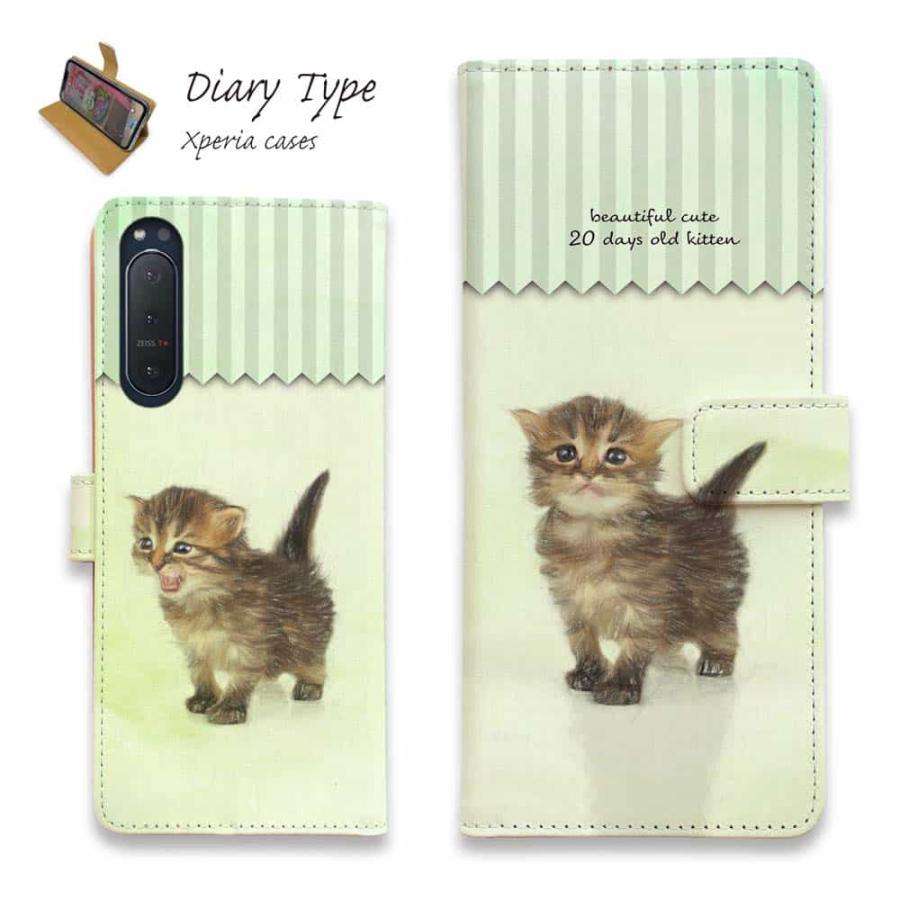 Xperia スマホケース 手帳型 Xperia 10 Iv Xperia Ace Iii Xperia 1 Iv Xperia 5 Iii Xperia 10 Iii Xperia 8 エクスペリア 生後日の可愛い子猫 イラスト Diaryx Angler S Case アングラーズケース 通販 Yahoo ショッピング