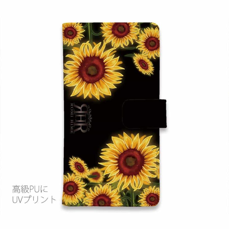 スマホケース 手帳型 Genuine ひまわり ブラック iPhone17 Pro Max