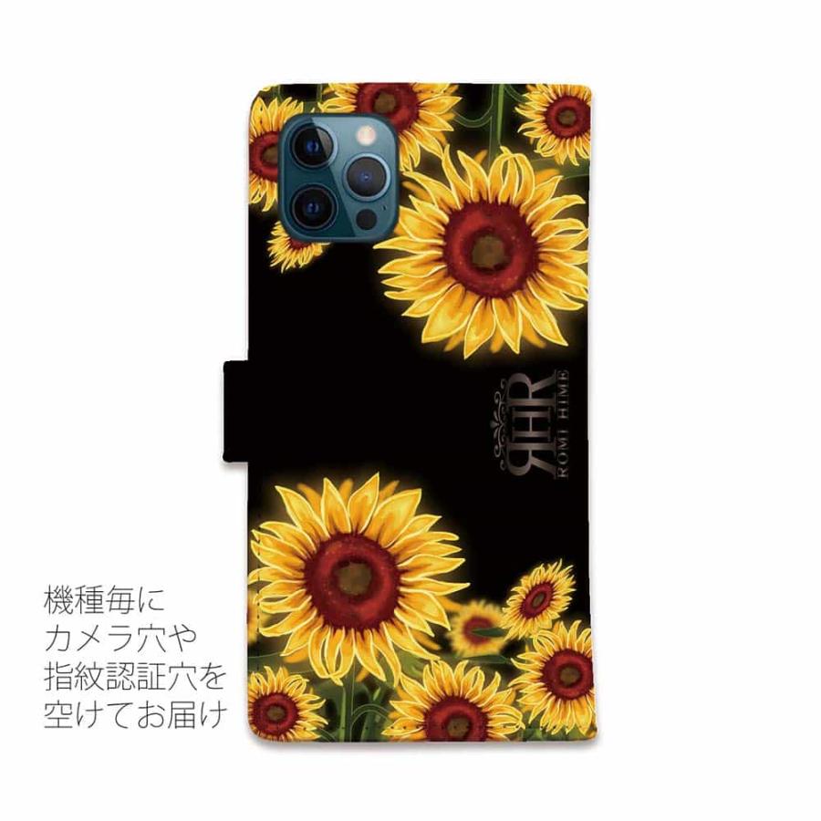 スマホケース 手帳型 Genuine ひまわり ブラック iPhone17 Pro Max