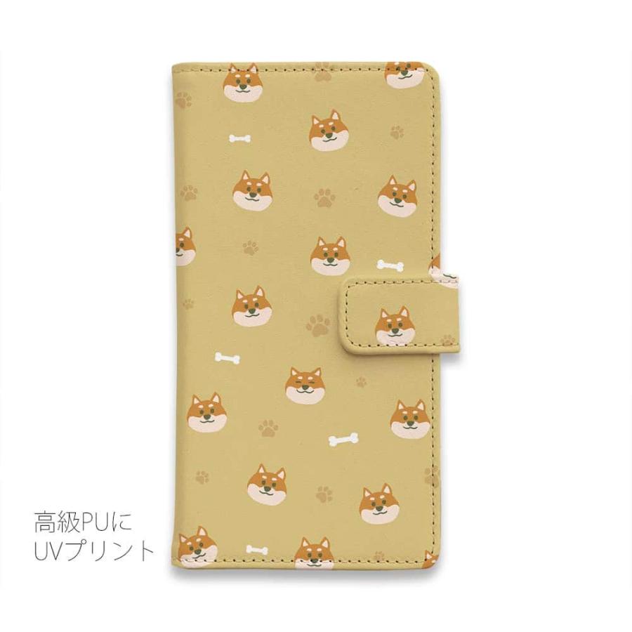 スマホケース 手帳型 柴犬いっぱい_赤柴(wakat) 犬 イヌ 用品 雑貨