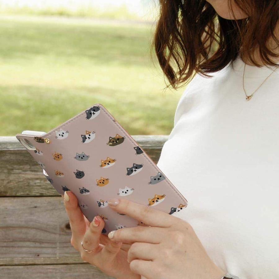 スマホケース 手帳型 猫いっぱい(wakat) 猫 ネコ 用品 雑貨 iPhone17
