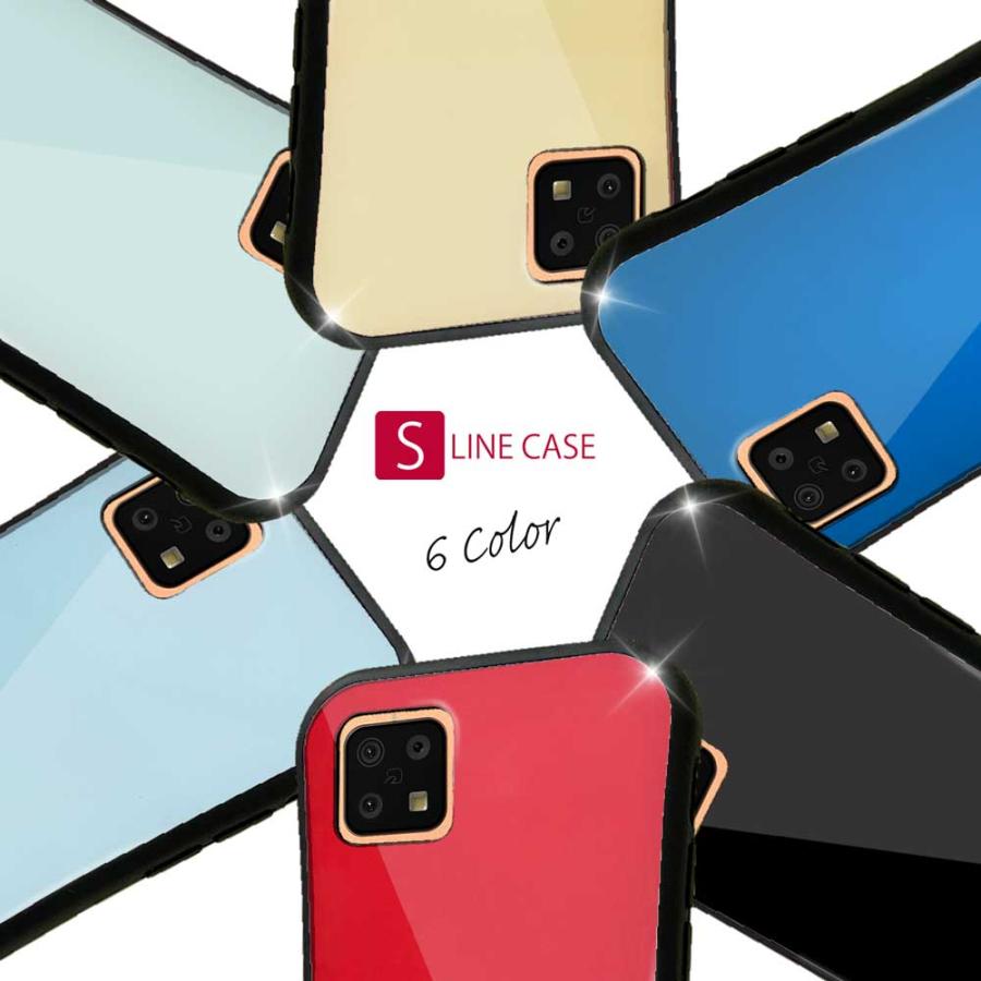 AQUOS sense6 ケース SH-54B SHG05 SHG07 SH-M19 耐衝撃 S-LINE 背面