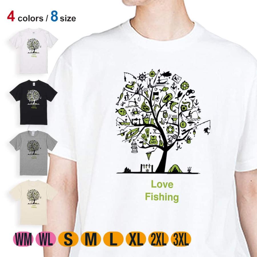 釣り Tシャツ 半袖 Love Fishing Part2 メンズ レディース 魚 ルアー