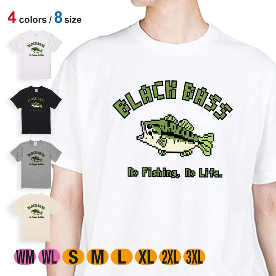 釣り Tシャツ 半袖 釣りざんまい ブラックバス_カラフル メンズ