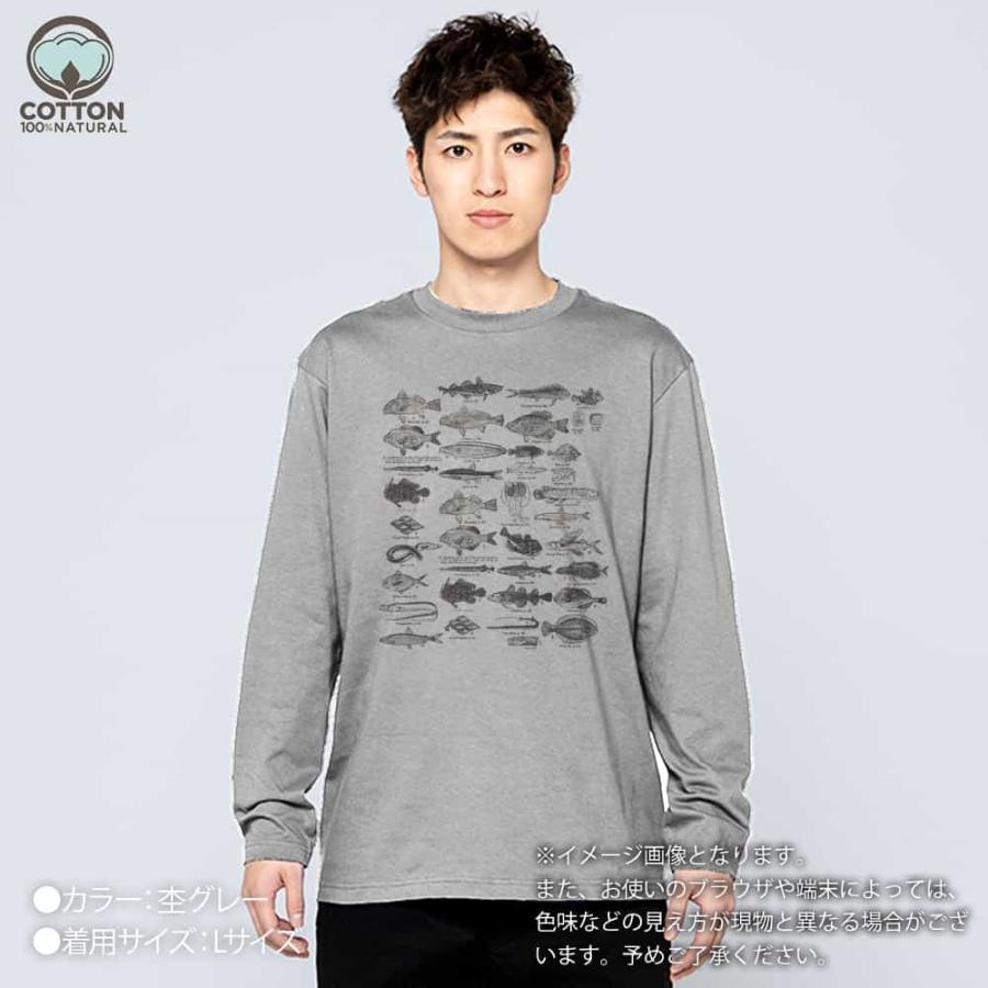 釣り Tシャツ 長袖 魚図鑑 1890年版 メンズ レディース 魚 ルアー 綿