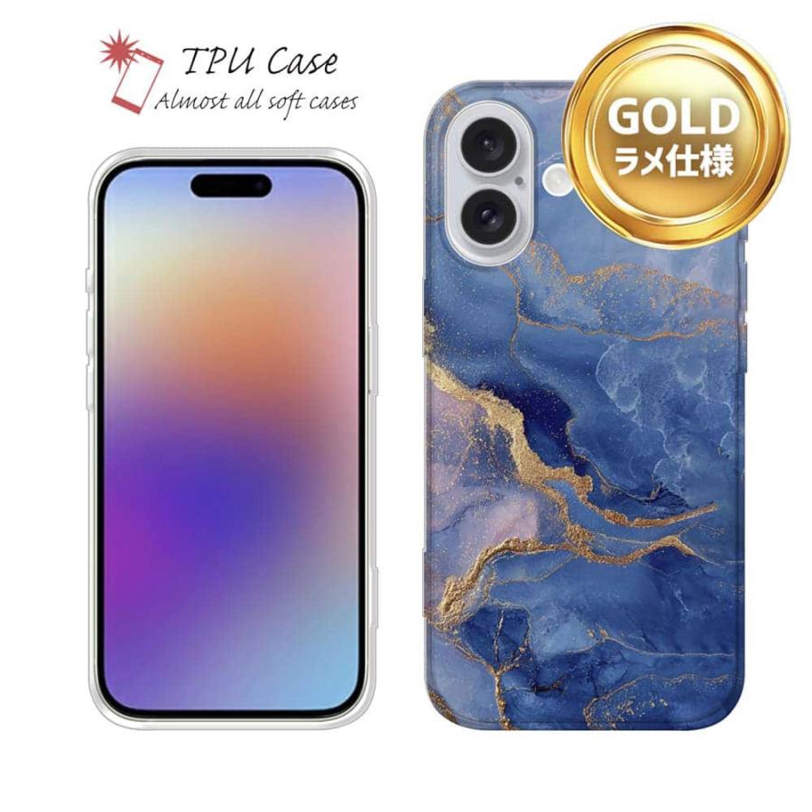 ◇ iPhone X ケース 花柄 ゴールド×ブルー スマホカバー ソフトケース 花柄 スマホケース TPU ゴールドラメ マーブル調 ブルー