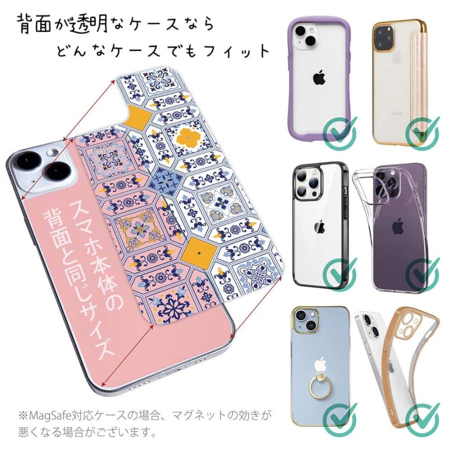 スマホケース in デザインシート 着せ替え インナーシート 背面 透明 