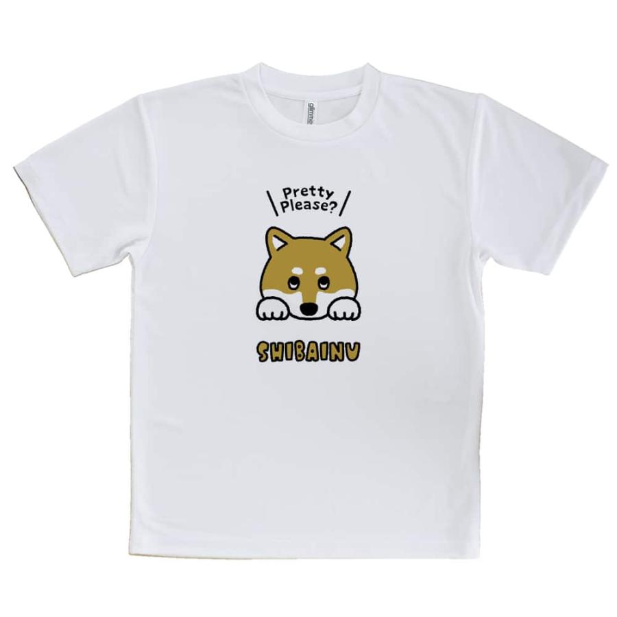 犬 Tシャツ 半袖 柴犬のおねだり顔(wakat) 犬柄 イヌ メンズ