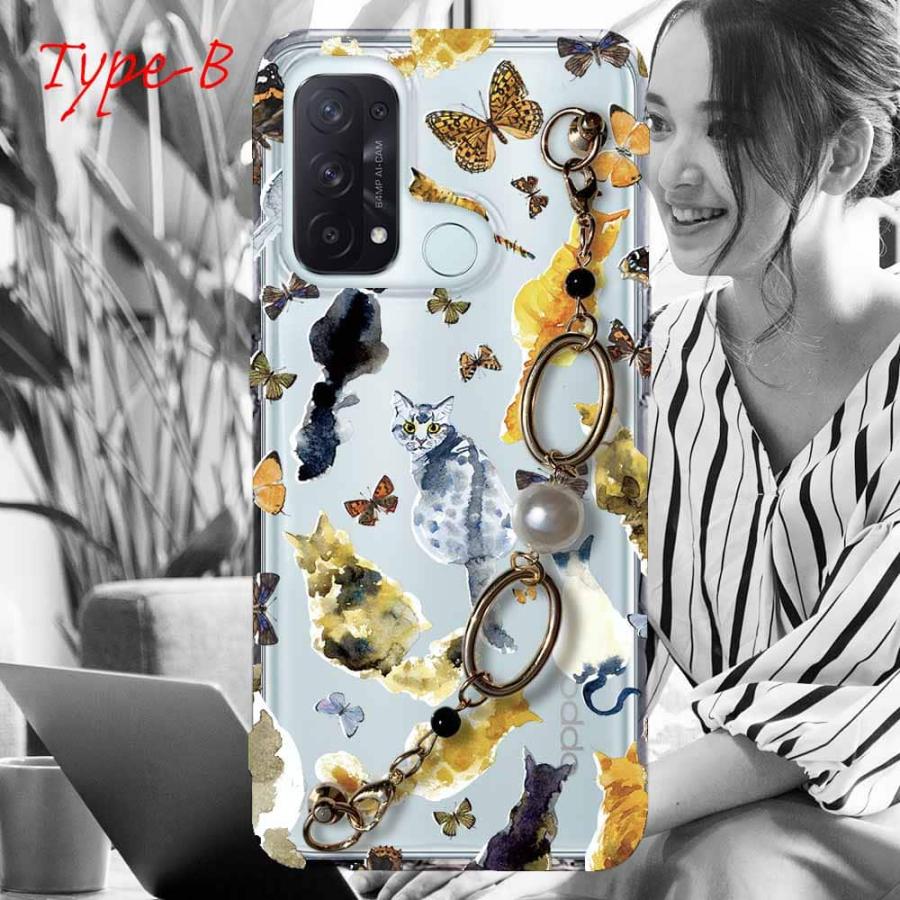 OPPO Reno5 A スマホケース 5種の キーリングハンガー付き TPU