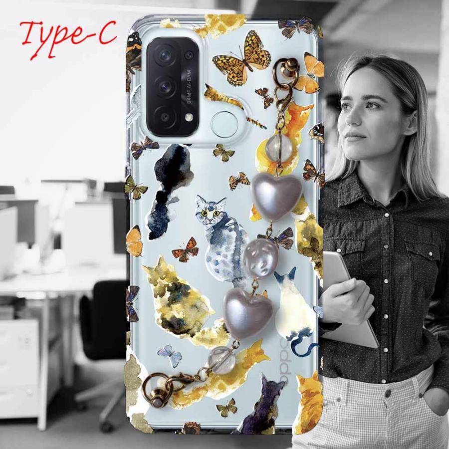 OPPO Reno5 A スマホケース 5種の キーリングハンガー付き TPU