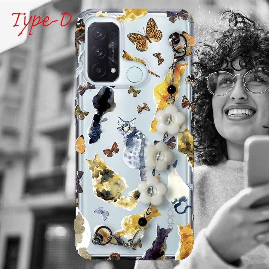 OPPO Reno5 A スマホケース 5種の キーリングハンガー付き TPU