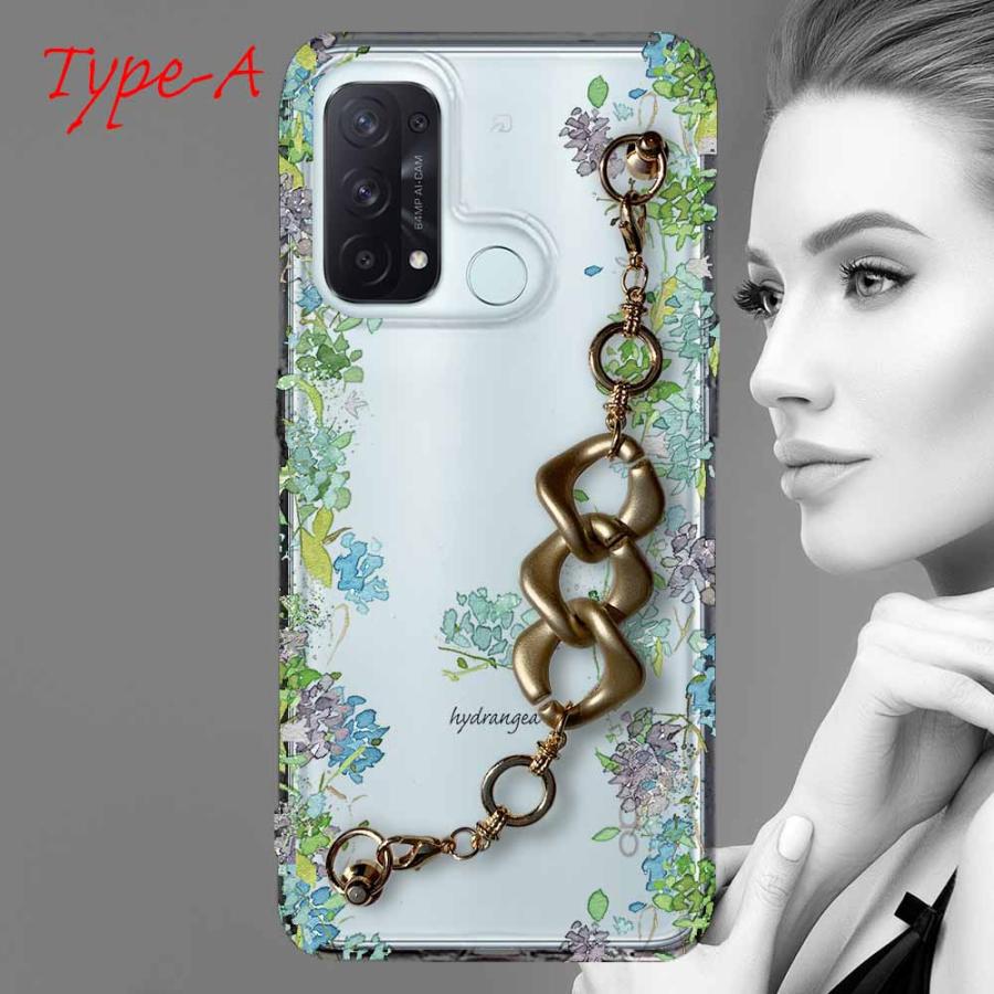 OPPO Reno5 A スマホケース キーリングハンガー付き TPU ストラップ